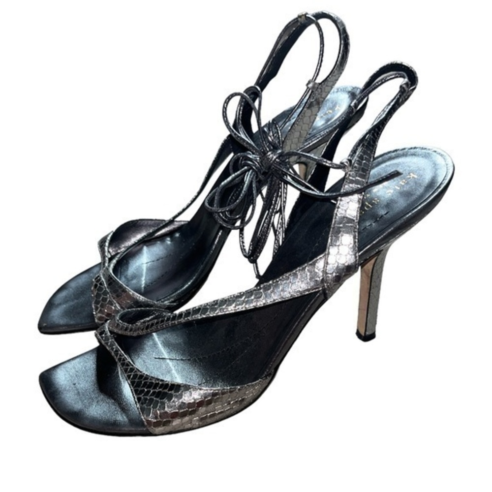 Kate Spade textured gladiator heels